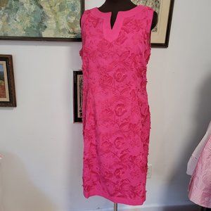 Talbots Pink Floral Midi Dress